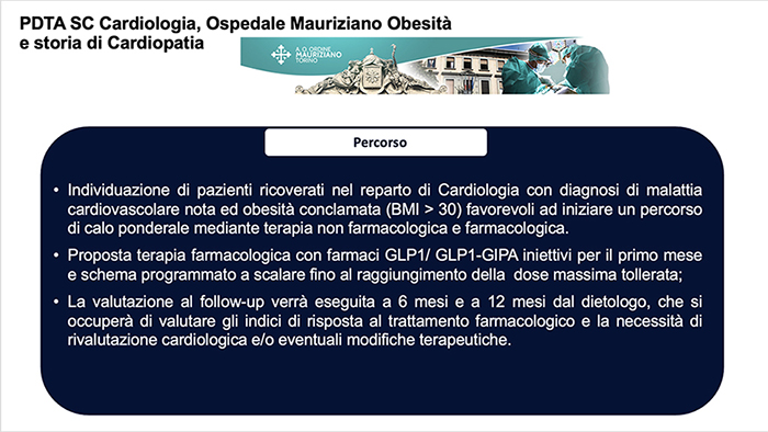 Dalle evidenze epidemiologiche e scientifiche uno specifico PDTA per la gestione del paziente obeso ad alto rischio <br>L’esperienza del Mauriziano di Torino